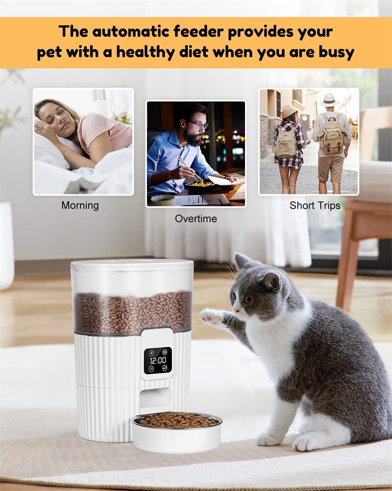 Household goods Smart Pet Feeder Cat And Dog Automatic Food Dispenser  Auto Dogs Cats Pet Timing Feeding For Small And Medium Pet Supplies