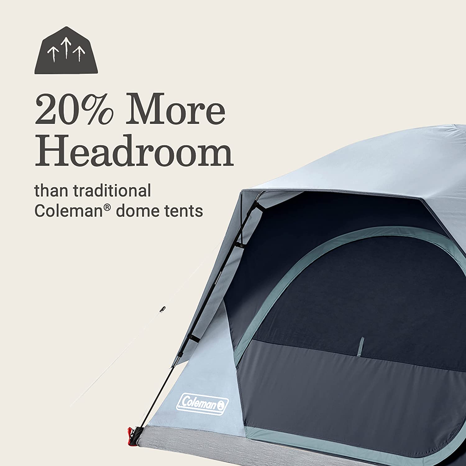 Coleman Skydome 4-Person Camping Tent with LED Lighting