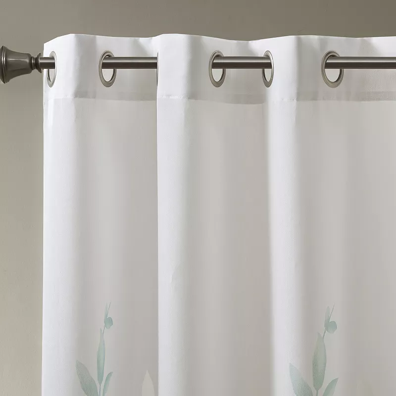 Madison Park Vera 1-Panel Burnout Lightweight Semi-Sheer Grommet Window Curtain