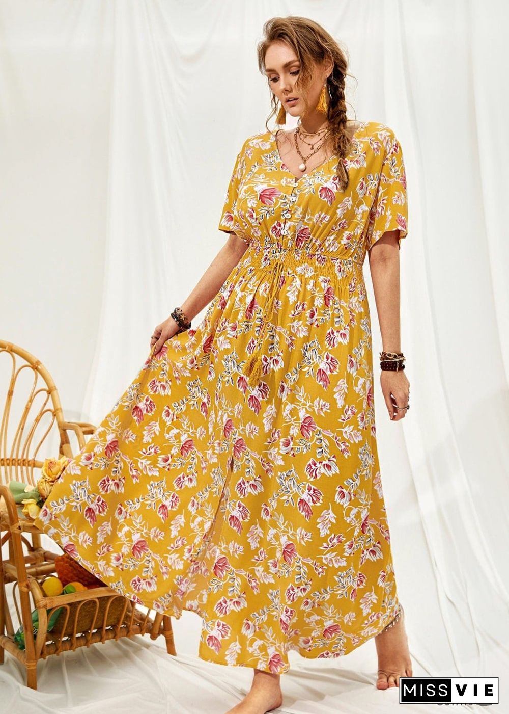 Boho Plus Size Sanjah Maxi Dress For Women