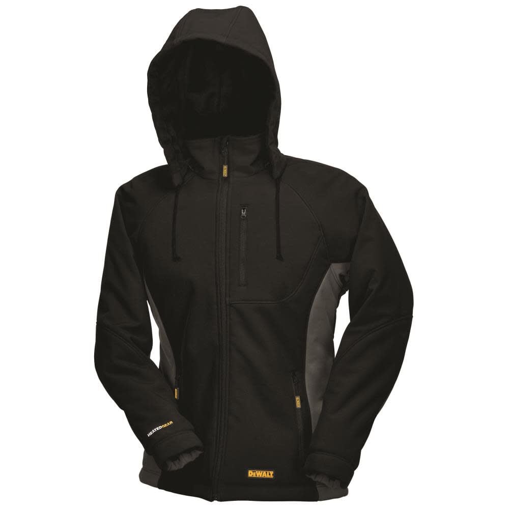 DEWALT Hooded Soft Shell Jacket Kitted: Battery Adapter & Charger Black - Medium DCHJ066C1-M from DEWALT