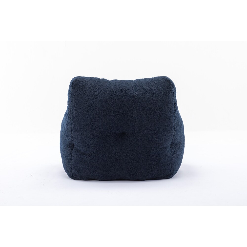 Modern Soft Tufted Foam Bean Bag Chair with Teddy Fabric