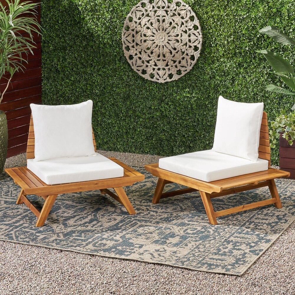 Sedona Outdoor Acacia Wood Chair (Set of 2) by Christopher Knight Home