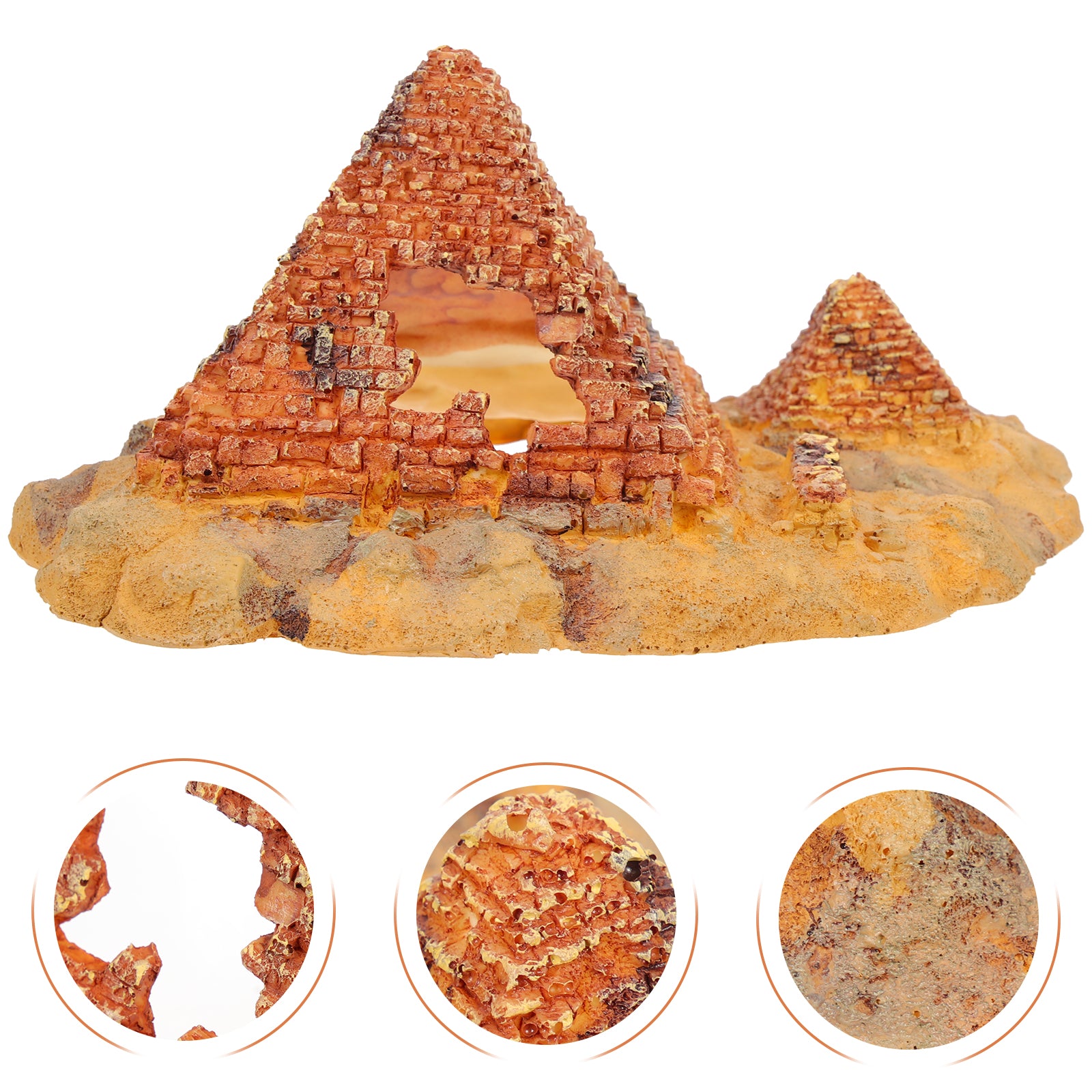 Terrarium Pyramid Decor Reptile Hide Pyramid Reptiles Terrarium Ornament Reptile Hide Cave