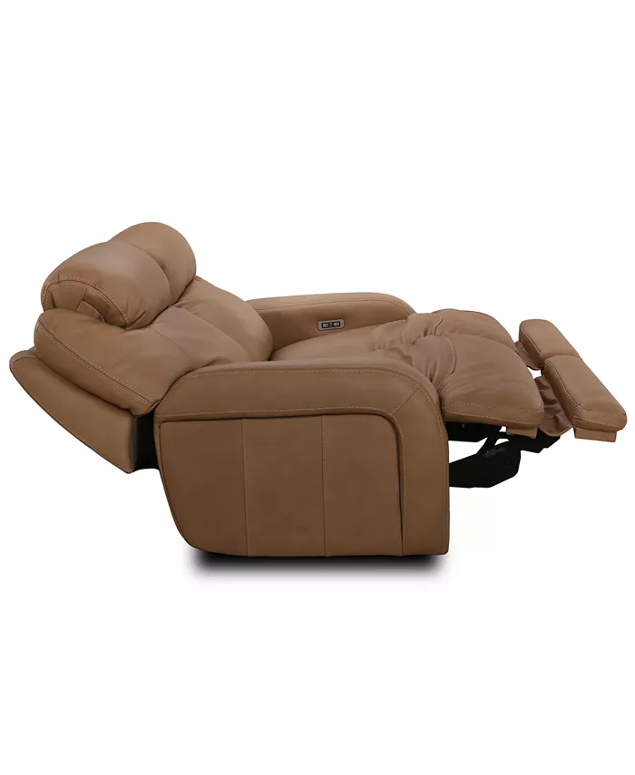 Furniture CLOSEOUT! Daventry 84 2-Pc. Leather Sectional Sofa With 2 Power Recliners Power Headrests And USB Power Outlet