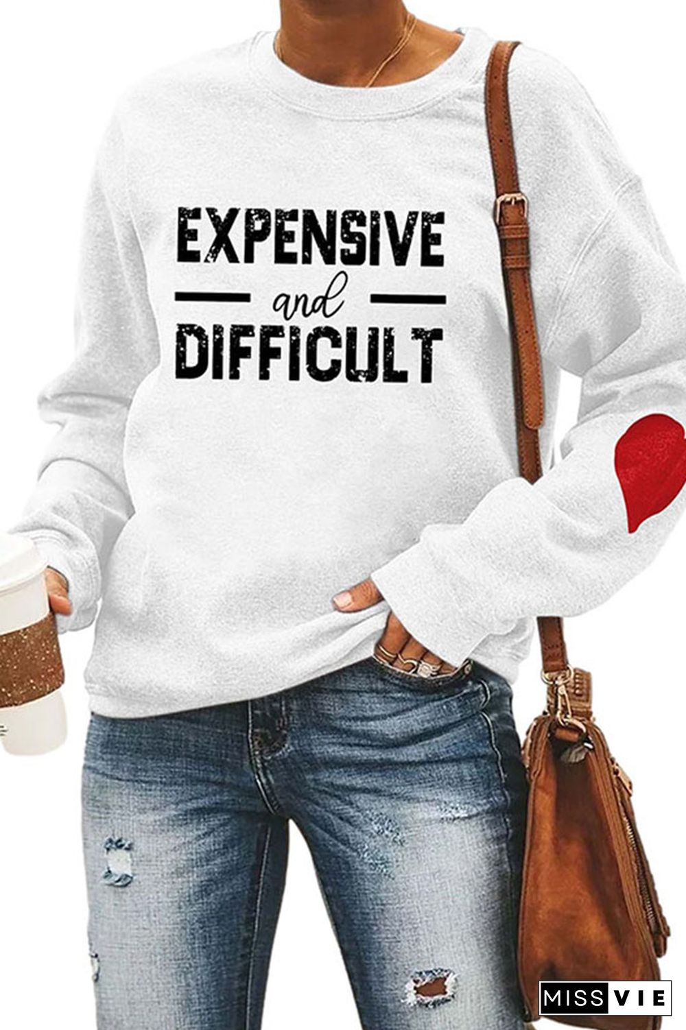 Expensive and Difficult,Valentines Day Classic Crew Sweatshirt Wholesale