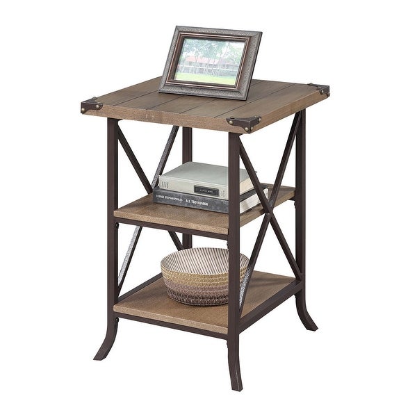 Carbon Loft Brookline 2-shelf Rustic Industrial End Table