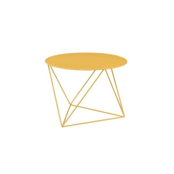 Modern Geometric Metal Accent Table