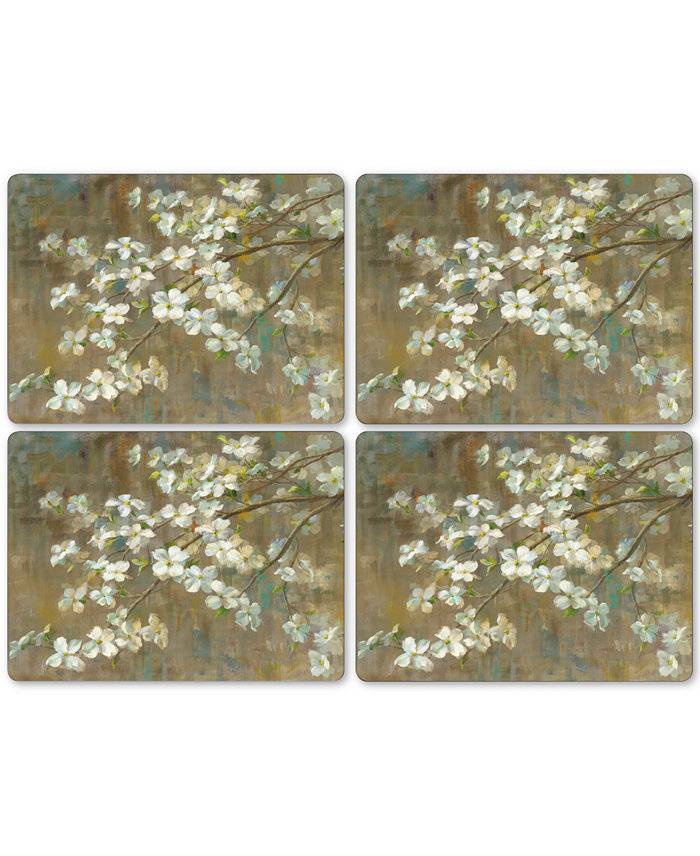 Pimpernel Dogwood in Spring Set of 4 Placemats