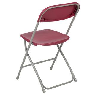 Carnegy Avenue Red Metal Folding Chair (Set of 10) CGA-LE-167358-RE-HD