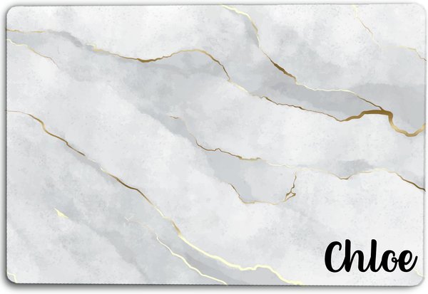 904 Custom Personalized Gold Marble Dog and Cat Placemat