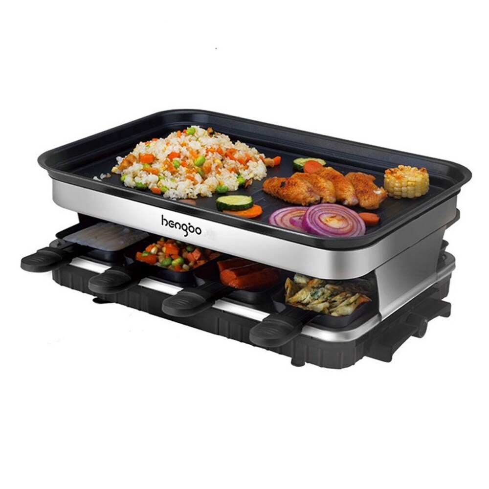 8 person Raclette Grill with 8 Mini Raclette Pans