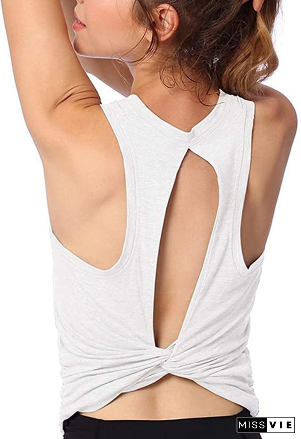 Tank Top for Women Open Back Yoga Shirts Sleeveless Workouts Clothes Sport Fitness Activewear