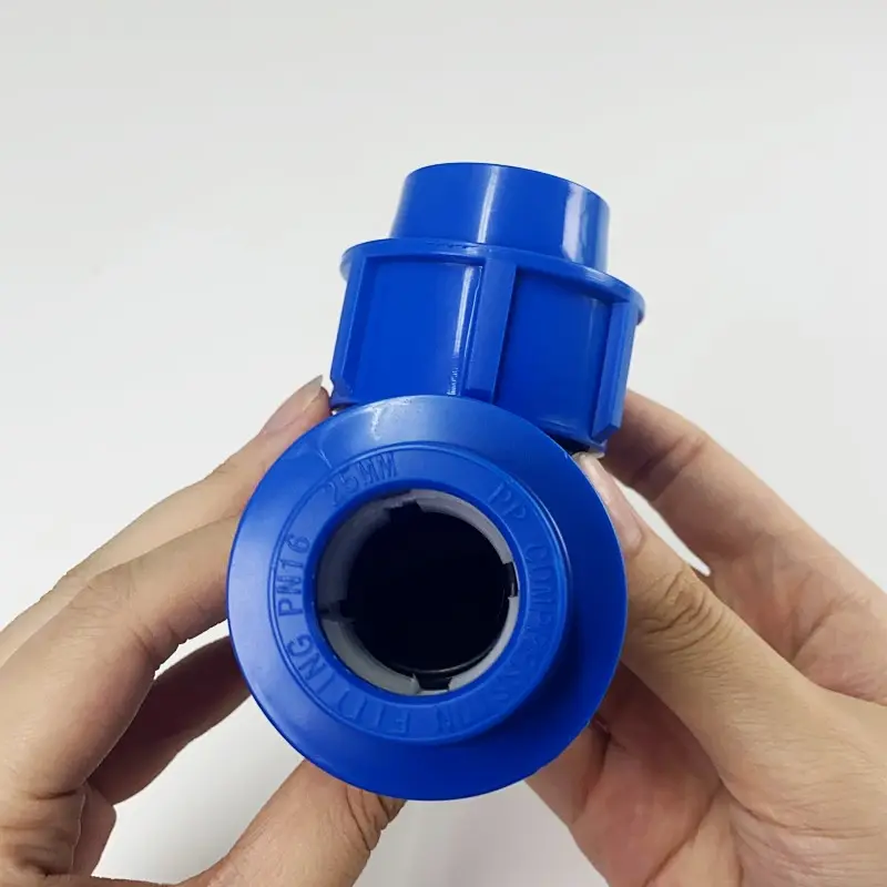 PP HDPE compression plastic 90 elbow irrigation systems PP compression fitting for water supply