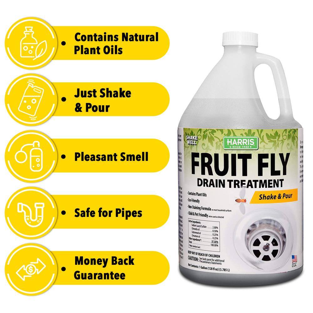 Harris 128 oz. Fruit Fly Drain Treatment Killer FFDG-128