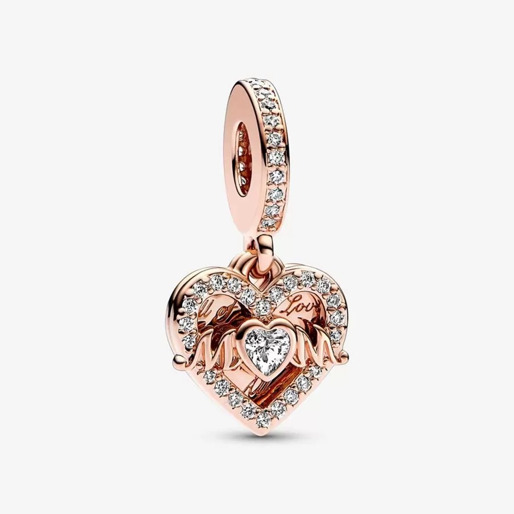 PANDORA  Heart & Mum Dangle Charm