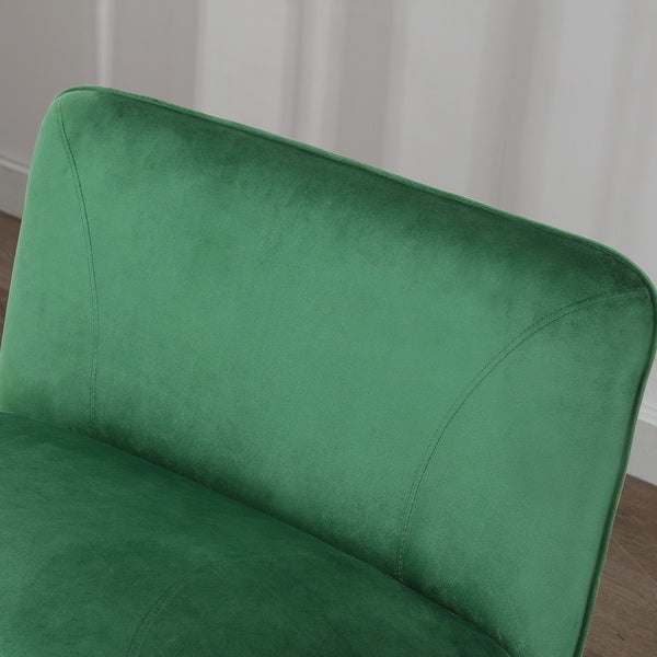 Armless Accent Chair Mid Century Modern Chair for Bedroom Guest Room