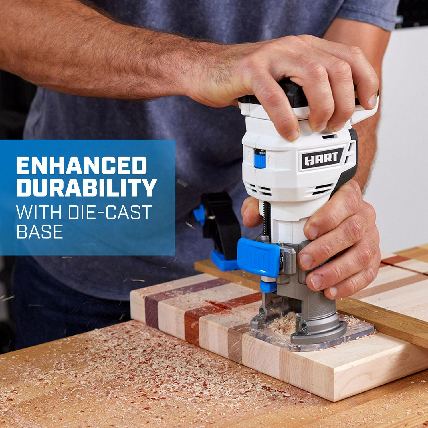 HART 20Volt Cordless Trim Router for Cutting Shaping and Trimming (Battery Not Included)  Crowdfused