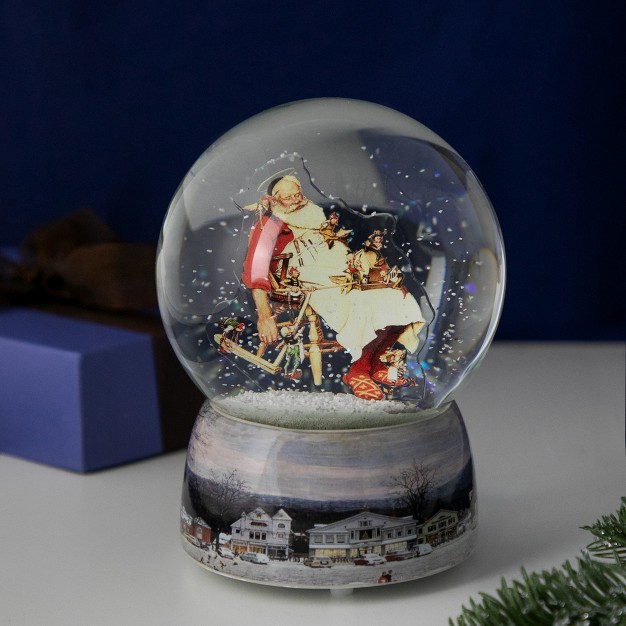 Norman Rockwell x27 santa And His Helpers x27 Christmas Snow Globe