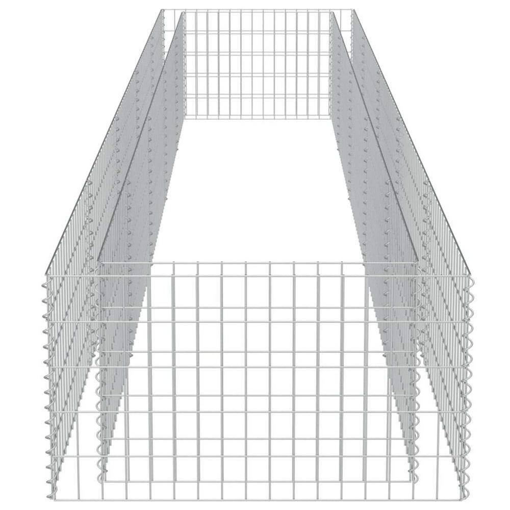 Zeus  Ruta 177.2 in. L x 35.4 in. W x 19.7 in. H Gabion Stone Basket Galvanized Steel Garden Fence wq-591