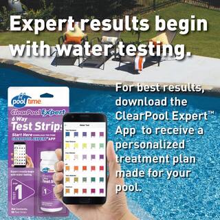 Pool Time Clear Pool Expert 6-Way Test Strips 81150PTM