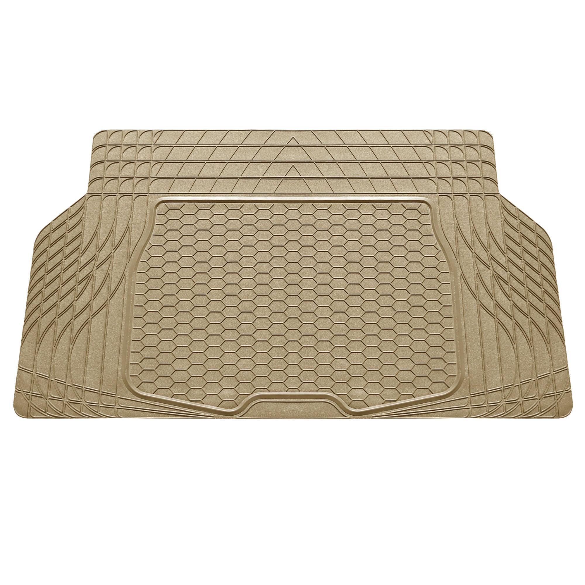 FH Group Semi Custom Trimmable Vinyl Trunk Liner / Cargo Mat For Auto Sedan SUV Van， Beige