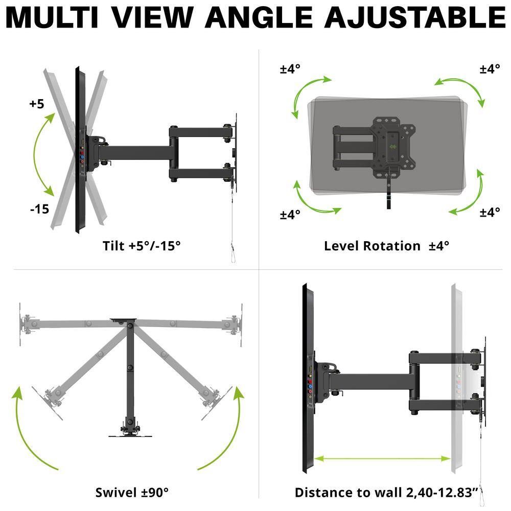 USX MOUNT RV Mount fits for 10 in. to 26 in. LEDFlat Screen TVs RVs Exquisite and Lockable HMS008