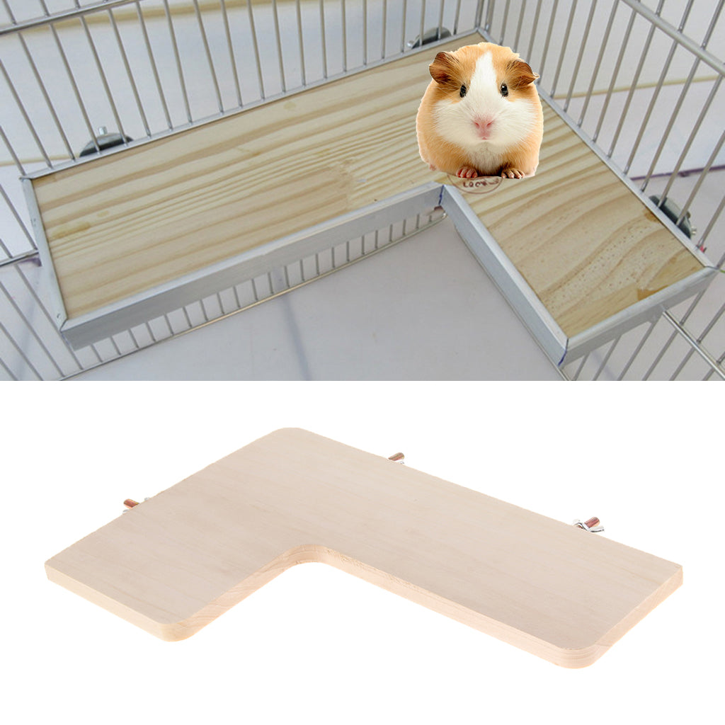 Wooden Hamster Platform Cage Stand Toy Parrot Springboard Chinchillas Toys