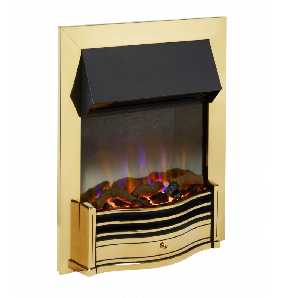 Dimplex DMF20BR Dumfries Brass Optiflame 3D Electric Inset Fire 2kW