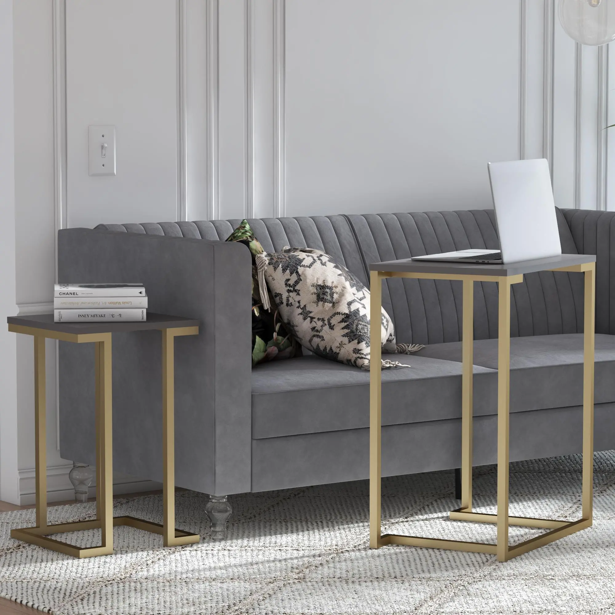 Camila Graphite Gray Nesting Tables