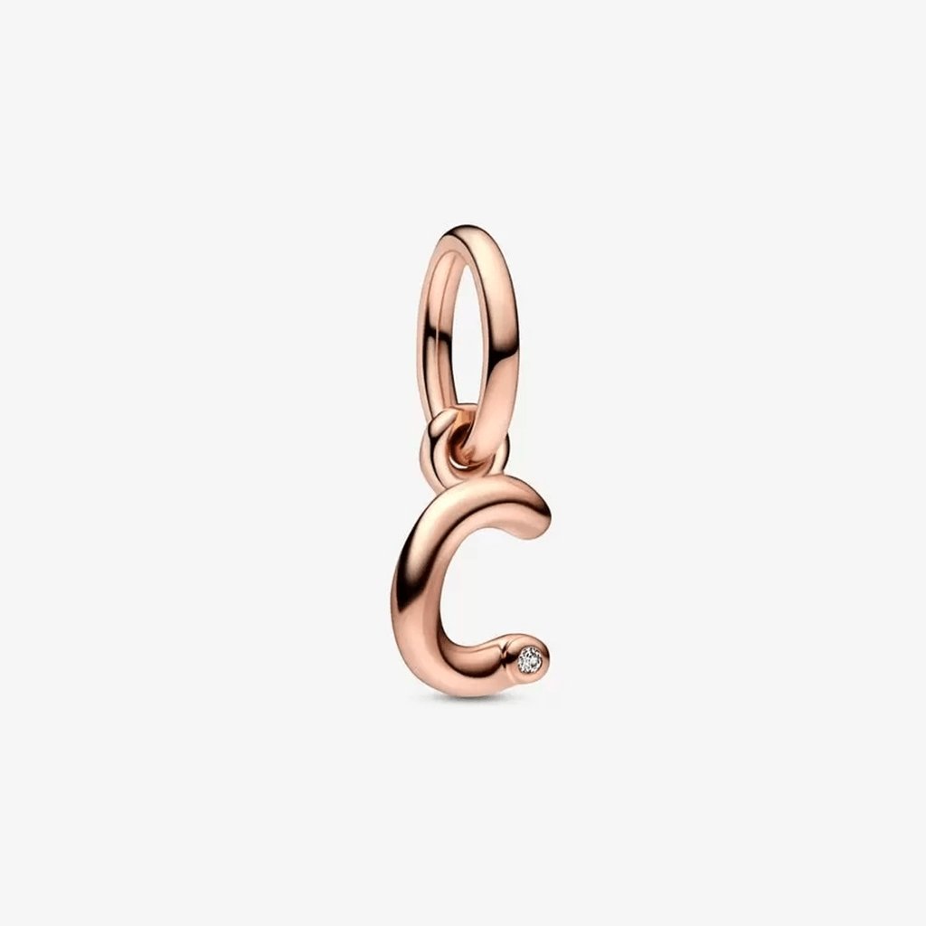 PANDORA  Letter C Script Alphabet Dangle Charm