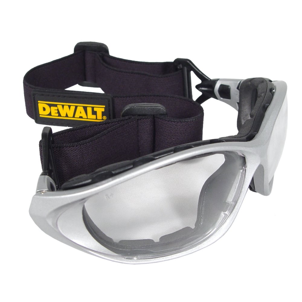 DEWALT Framework Safety Glasses with Interchangeable Temples and Elastic Head Strap Clear Anti-Fog Lens DPG95-11D from DEWALT