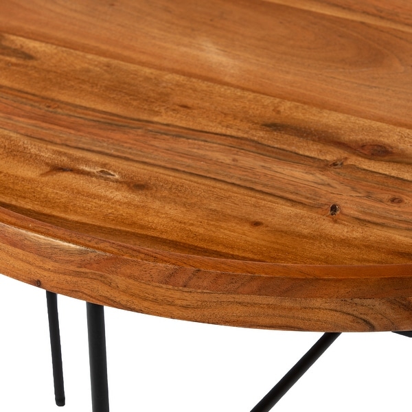 SEI Furniture Marisong Solid Acacia Wood Round Coffee Table