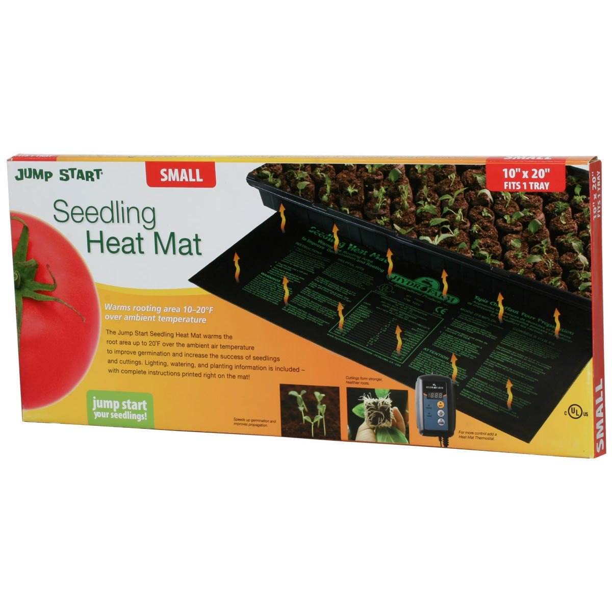 Hydro Farm Jump Start Seedling Heat Mat， 17 Watt 9 x 19.5 inches