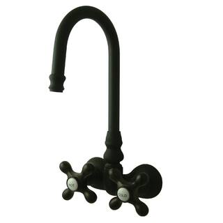 Kingston Brass Vintage 2-Handle Wall-Mount Claw Foot Tub Faucet in Oil Rubbed Bronze HCC77T5