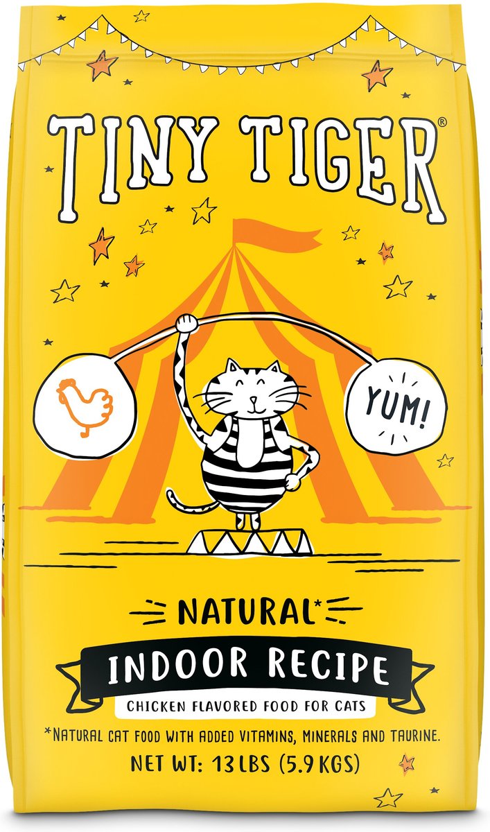 Tiny Tiger， Natural Indoor Recipe Chicken Flavor Dry Cat Food