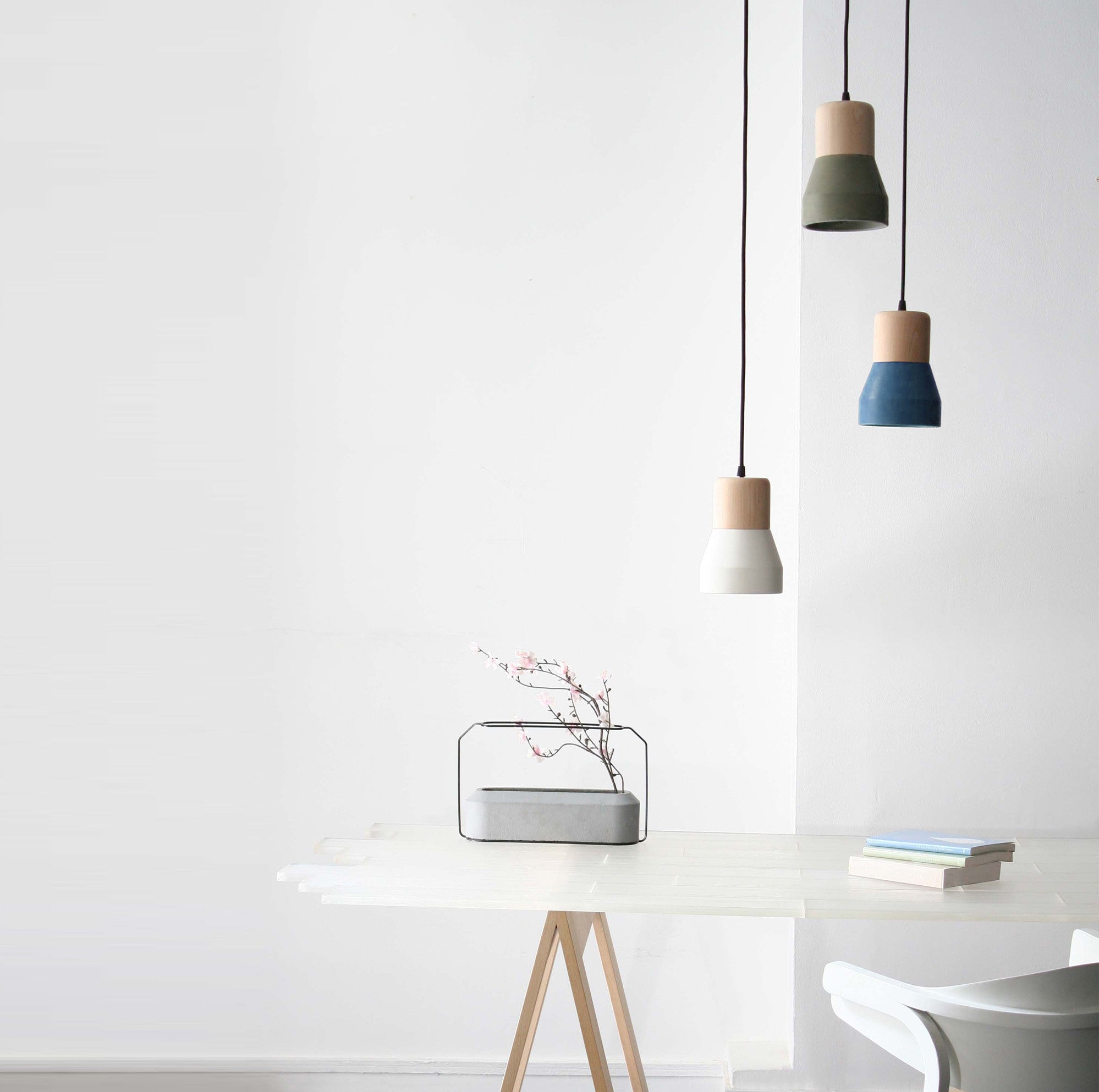 Concrete And Wood  Lamp Bpmt06-W+G