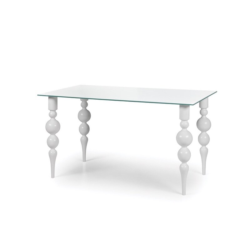 LUX Clear Glass Top Dining Table