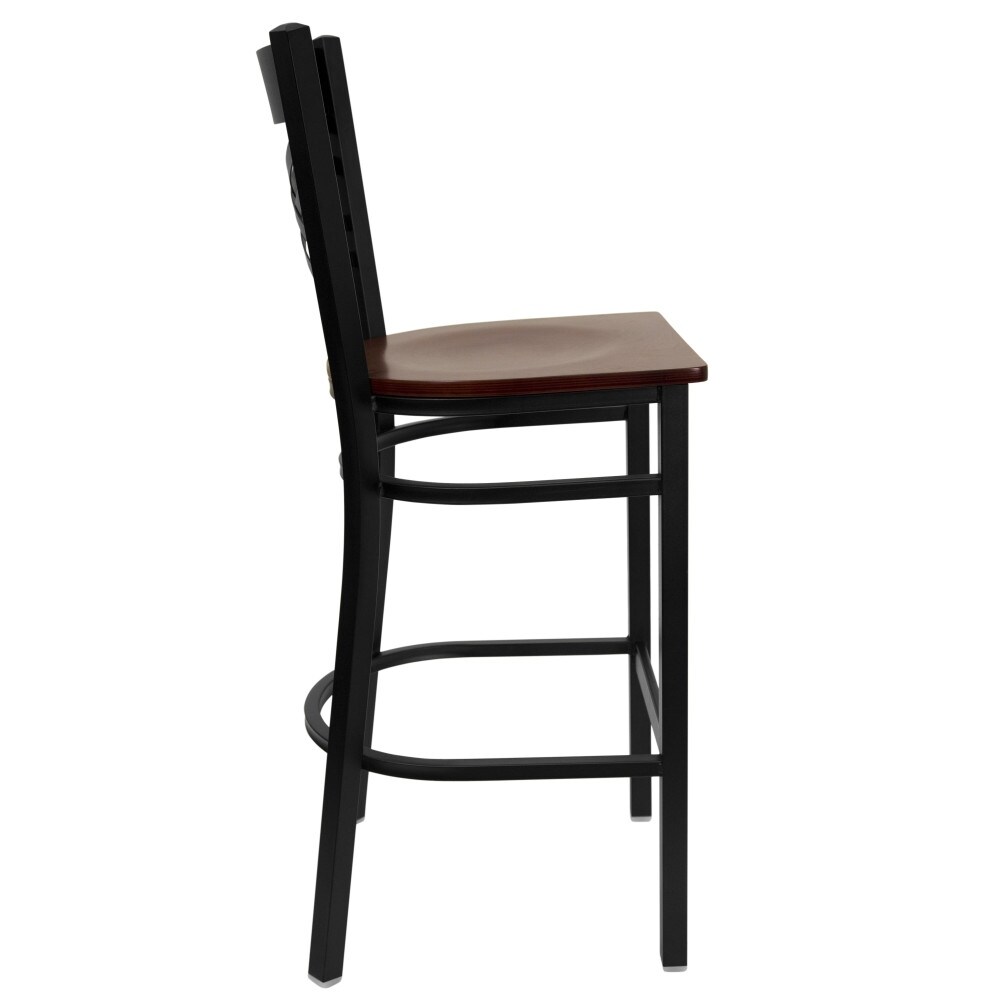 2 Pack ''X'' Back Metal Restaurant Barstool   17\