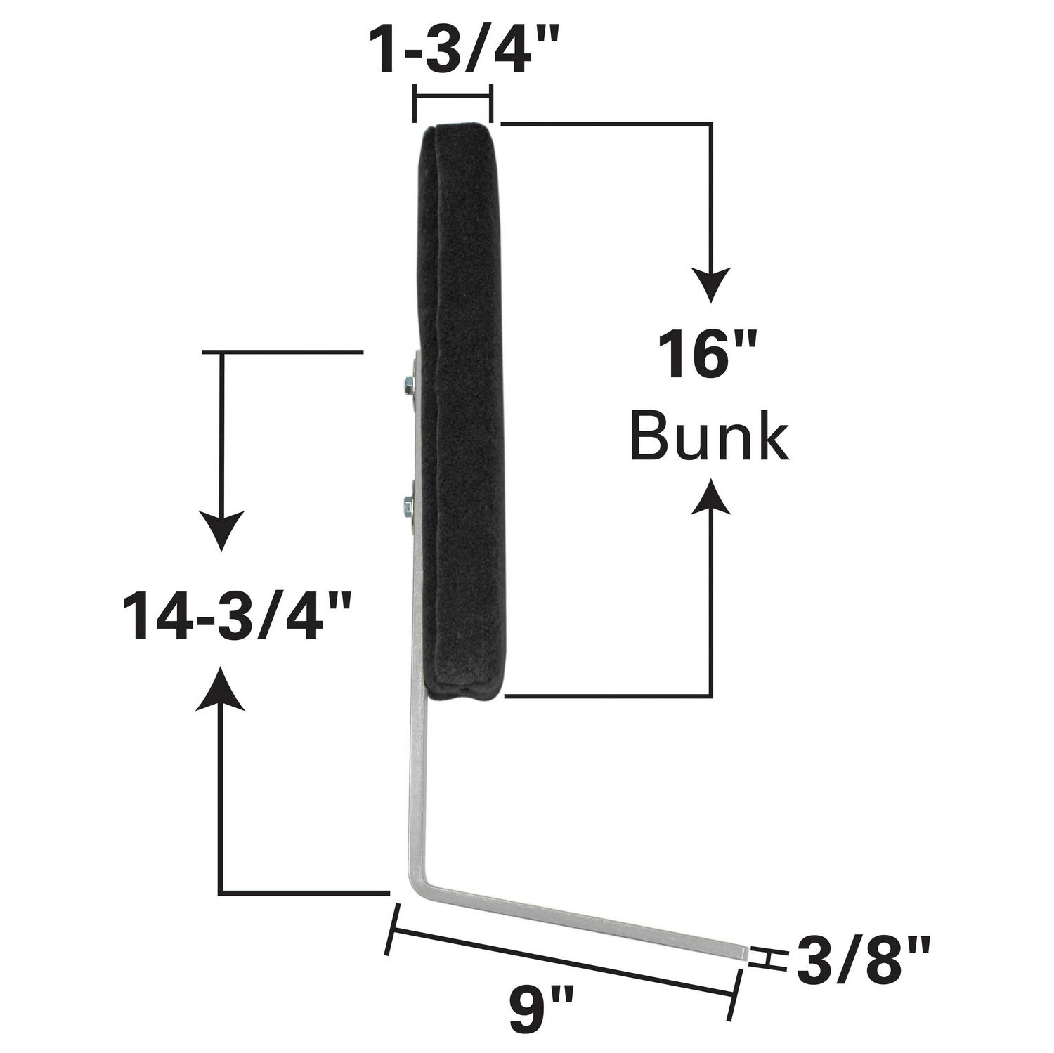 Extreme Max 3005.3828 Carpeted Vertical Bunk Guide-On System