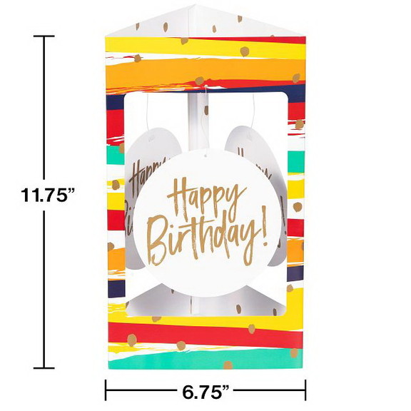 Creative Converting 356654 Birthday Stripes Center...