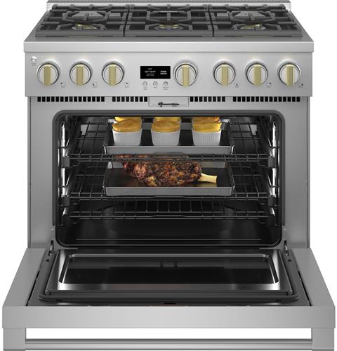 Monogram ZDP366NTSS 36quot DualFuel Professional Range with 6 Burners