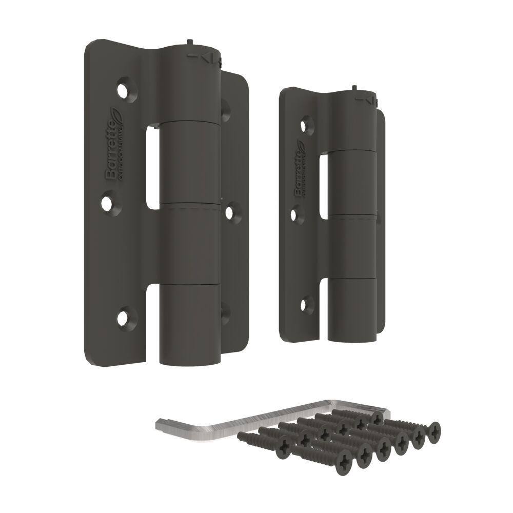 Barrette Outdoor Living 3.125 in. x 4.875 in. Aluminum Pewter Standard Butterfly Hinge (2-Pack) 73025671