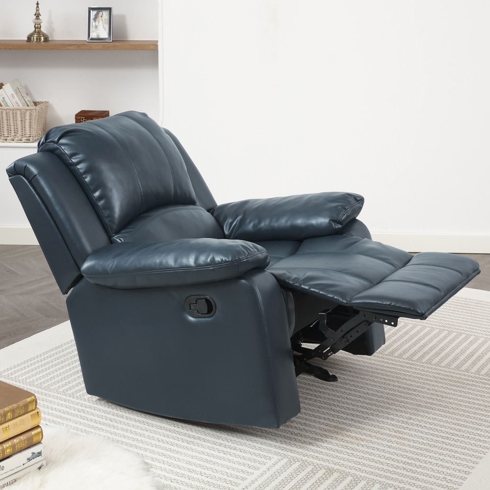 Charleston Leather Gel Glider Rocker Recliner by Greyson Living