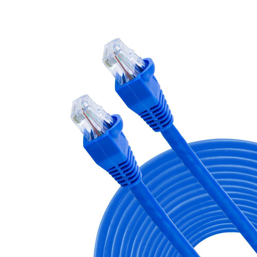 GE 50 ft. Cat6 Ethernet Networking Cable in Blue 70330