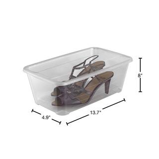 Life Story 5.7-Liter Shoe and Closet Storage Box Stacking Containers Clear (20 Pack) 2 x SHB-10