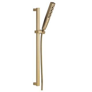 Delta 4-Spray Patterns 1.75 GPM 1.43 in. Wall Mount Handheld Shower Head with H2Okinetic in Lumicoat Champagne Bronze 51140-CZ-PR