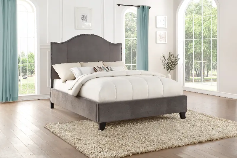 Dalmore Classic Gray Full Upholstered Bed