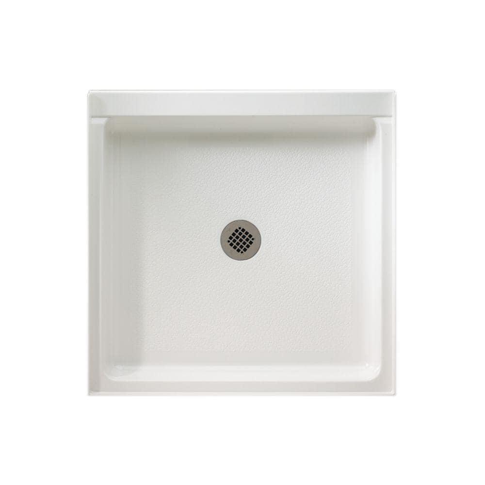 Swan Veritek 36 in x 36 in Single Threshold Shower Pan in White