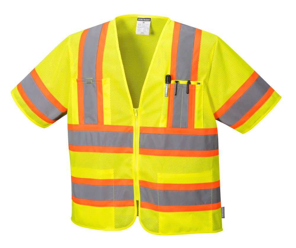 Yellow Augusta Sleeved Hi-Vis Vest - XXXL